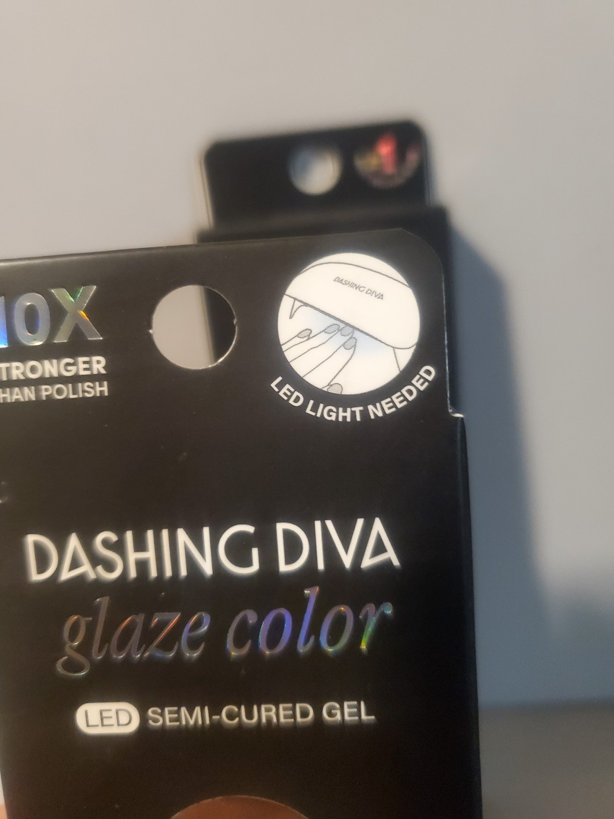 Dashing Diva Glaze Color Led Semi-Cured Gel “Real Black” LED LIGHT NEEDED X2