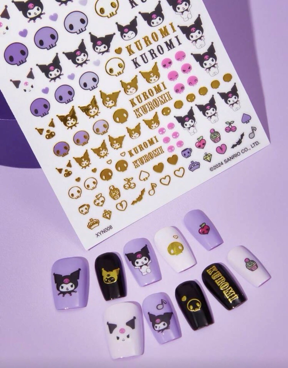 Sanrio Kuromi Nail Stickers Nail Art Decorative Stickers Fun Designs