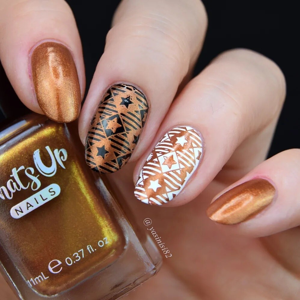 Waiting for Patina Stamping Polish (Bronze Metallic), Nail Polish for Nail Art