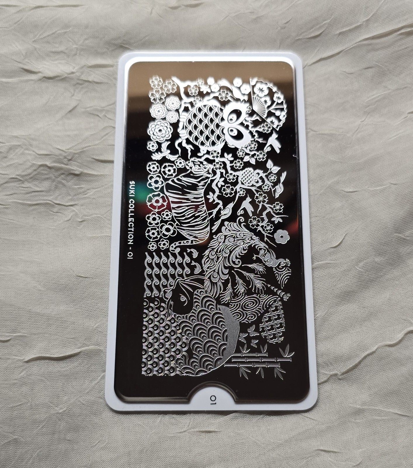 MoYou London Suki Collection 01 Nail Stamp Plate Swirl Peacock Owl Tiger Bamboo