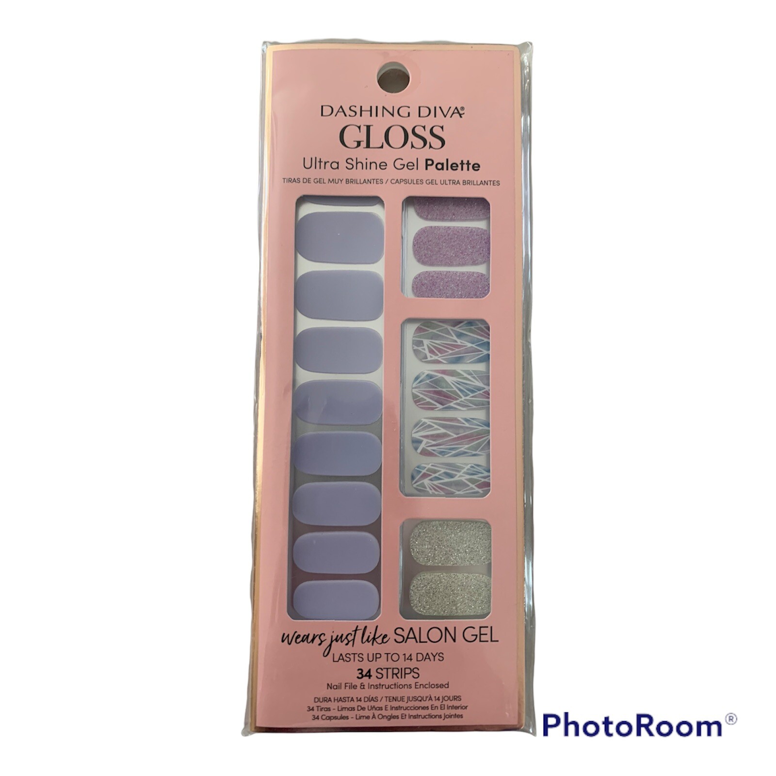 Dashing Diva Gloss Ultra Shine Gel Palette 34 Nail Strips GS100 GLEAM QUEEN