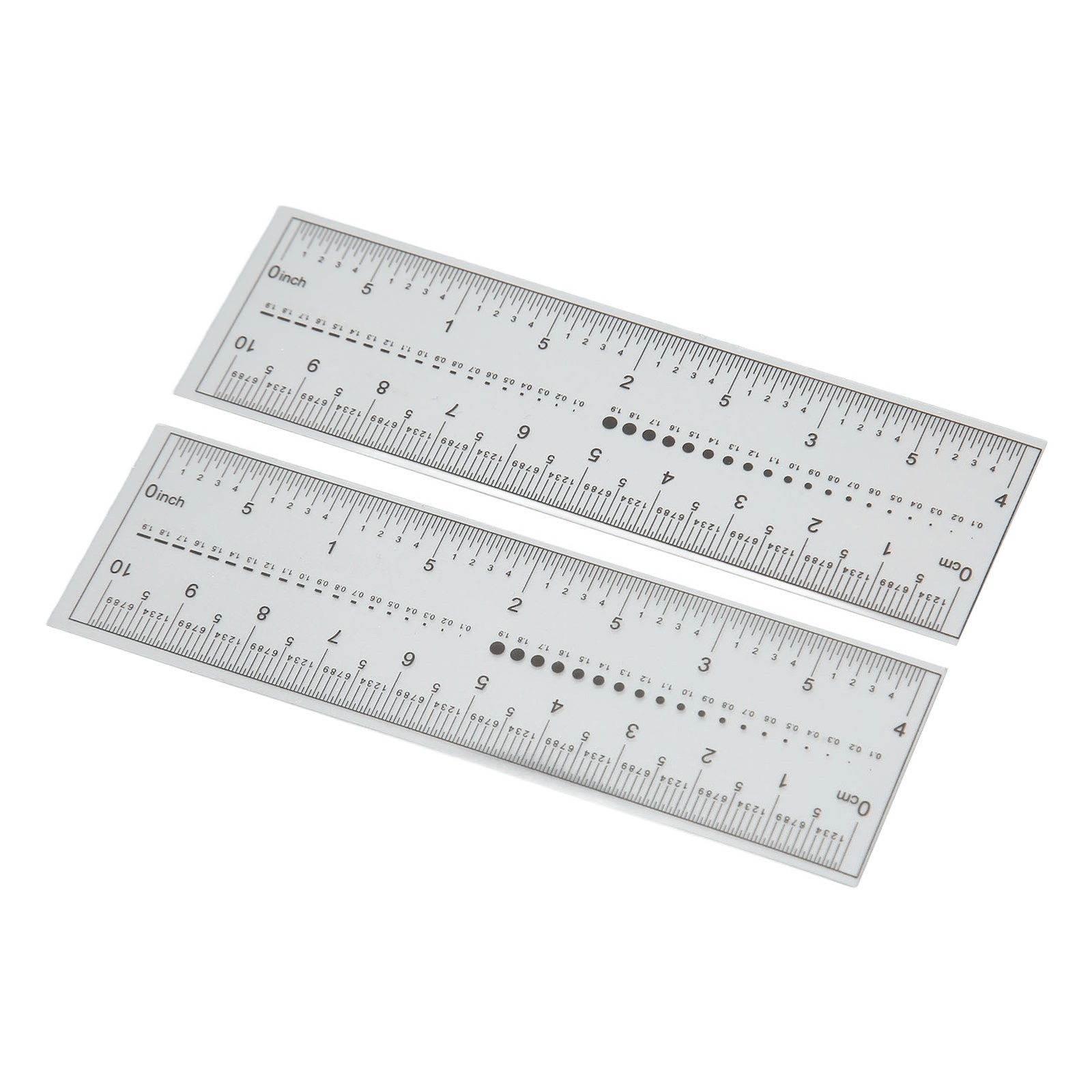 PVC 10PCS Fake Nails Measuring Ruler Transparent Art