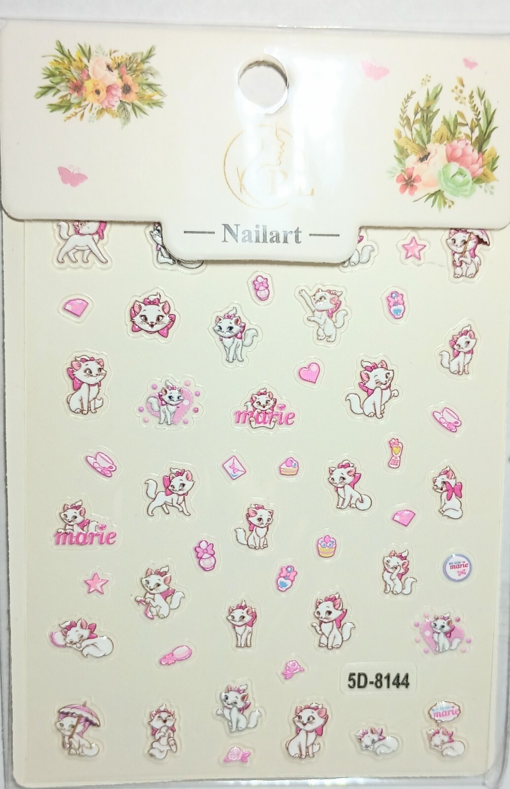 5D Embossed Art Nails Face Phone Stickers Women Girls Nail Art Decoration DIY