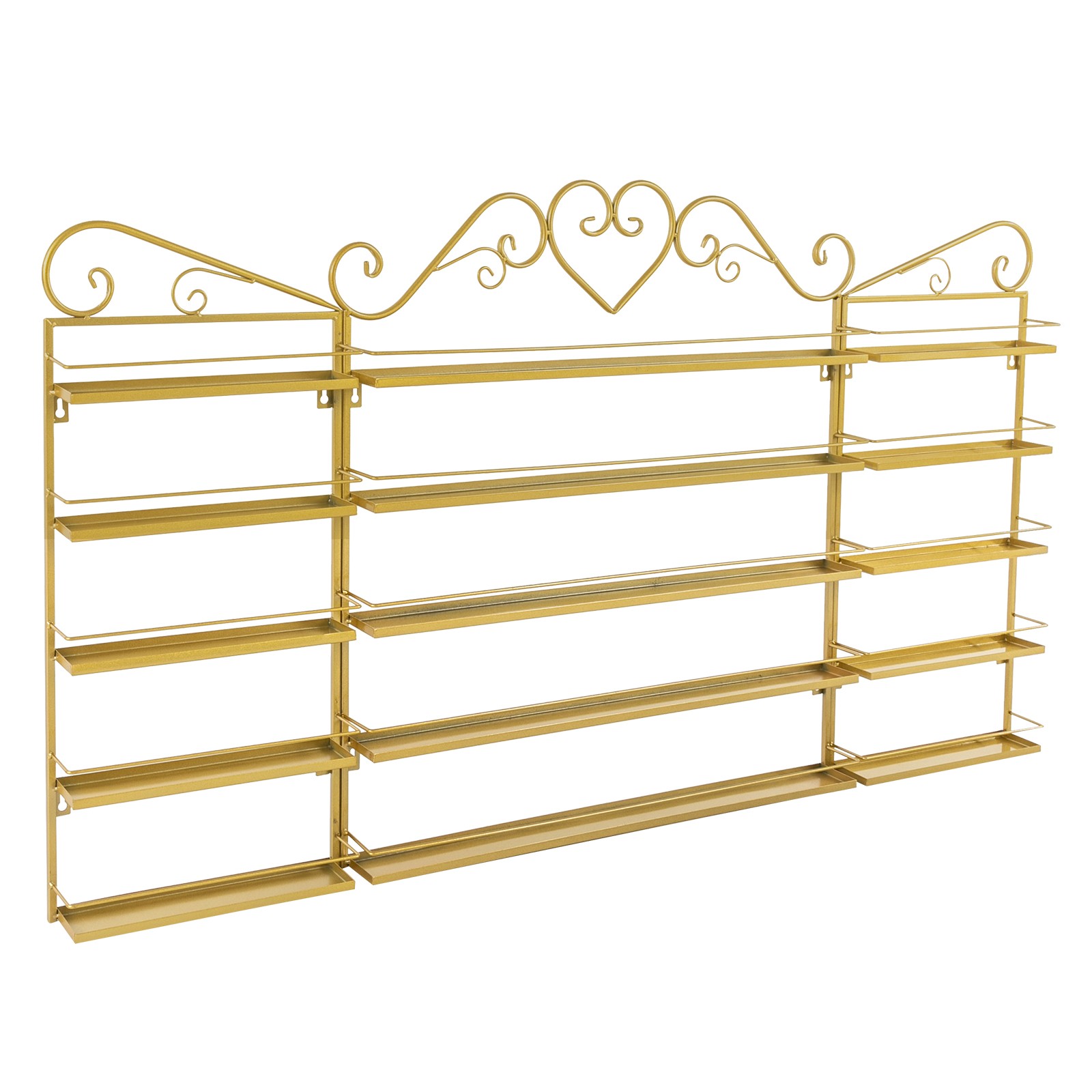5 Tiers Display Middle Rack Wall-mounted Nail Polish Storage Shelf Tool Holder