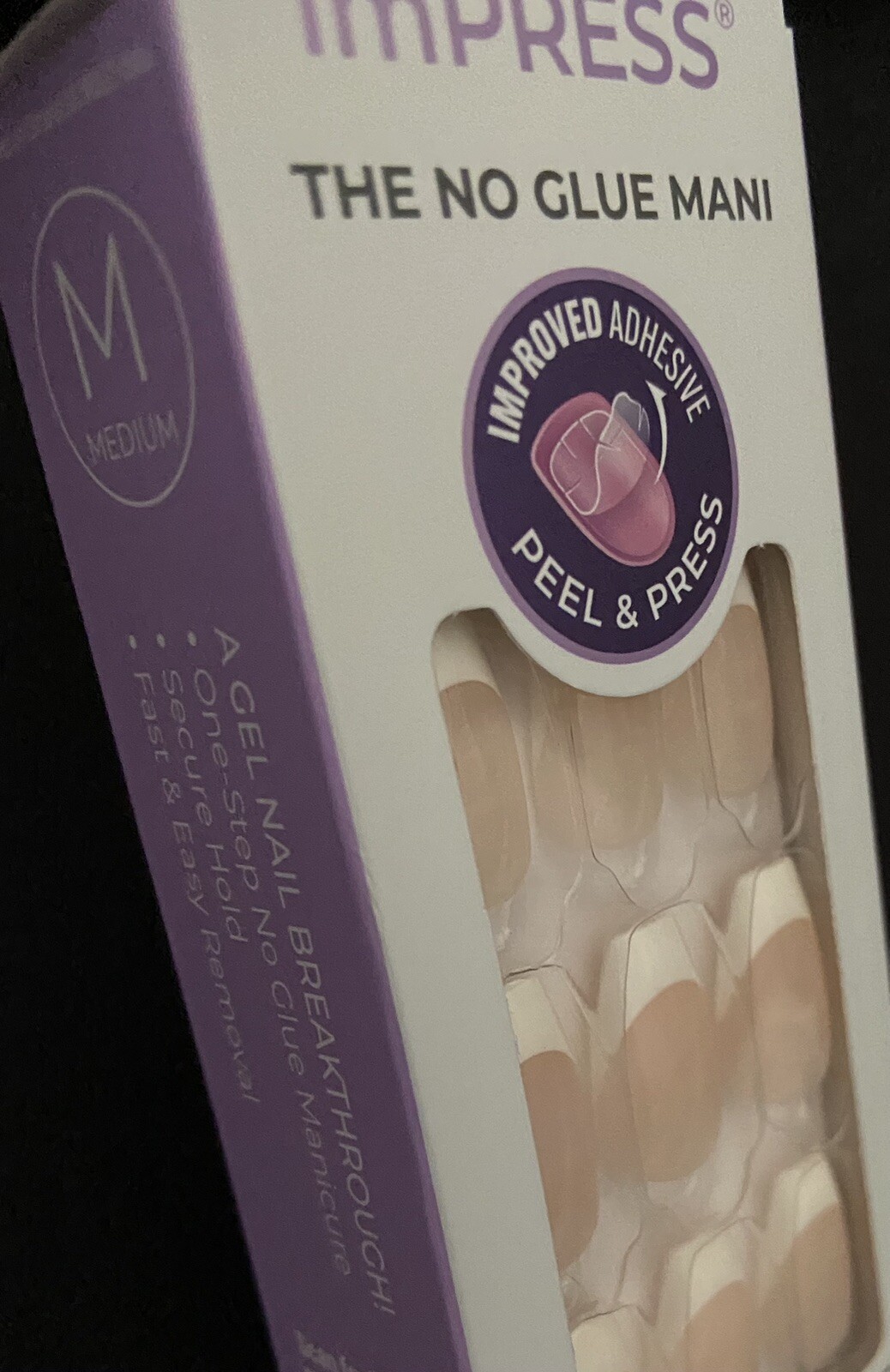 2 IMPRESS NO GLUE MANI PRESS ON NAILS PEEL AND PRESS-Sealed Box