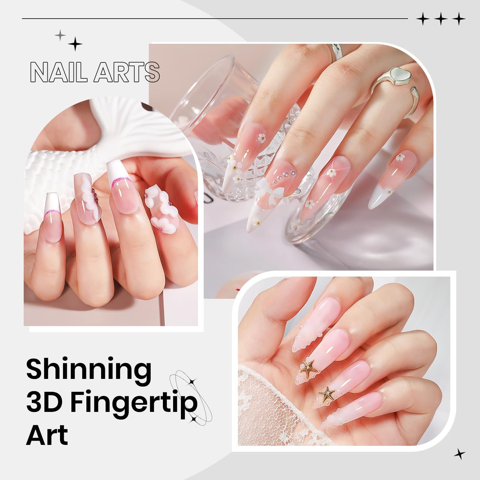 SUPWEE 3D Nail Sculpting Gel for Nails Art, White 0.49 Ounce, White-15g