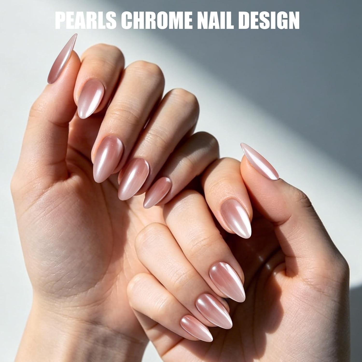 Teenitor Nail Kit: Chrome Powder, Almond Tips, 3D Gel, Tools – Beginner