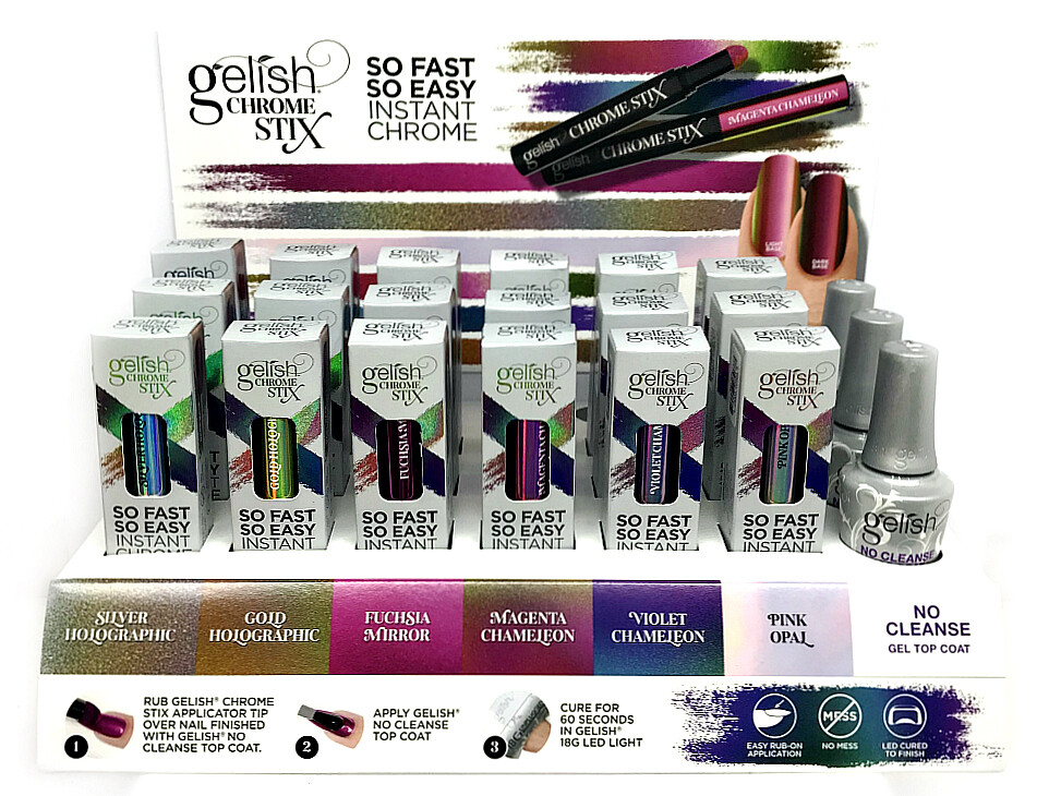 Harmony Gelish – CHROME STIX All-In-One Pen Applicator – Pick Color 0.02oz/0.5oz