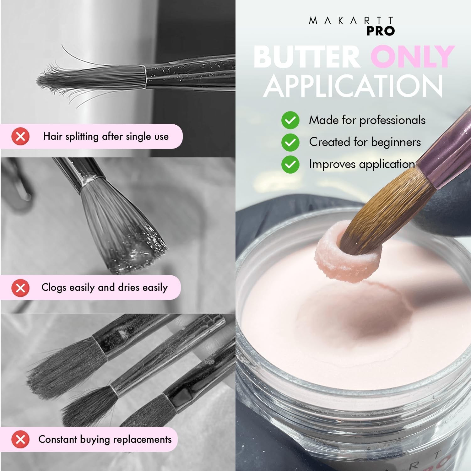 MakarttPro Kolinsky Acrylic Nail Brush Size 10 – 100% Pure Kolinsky Hair N