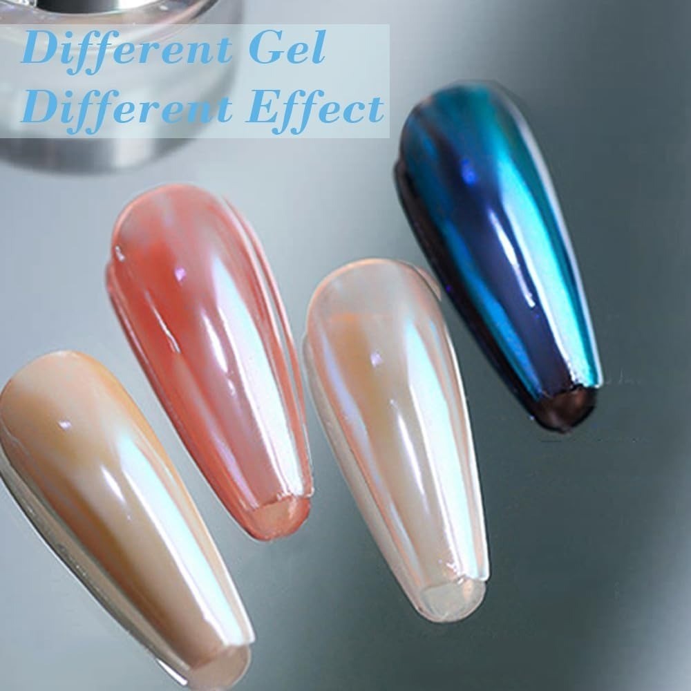 Iridescent Chrome Nail Powder Aurora Unicorn Mermaid Glitter Pigment for DIY
