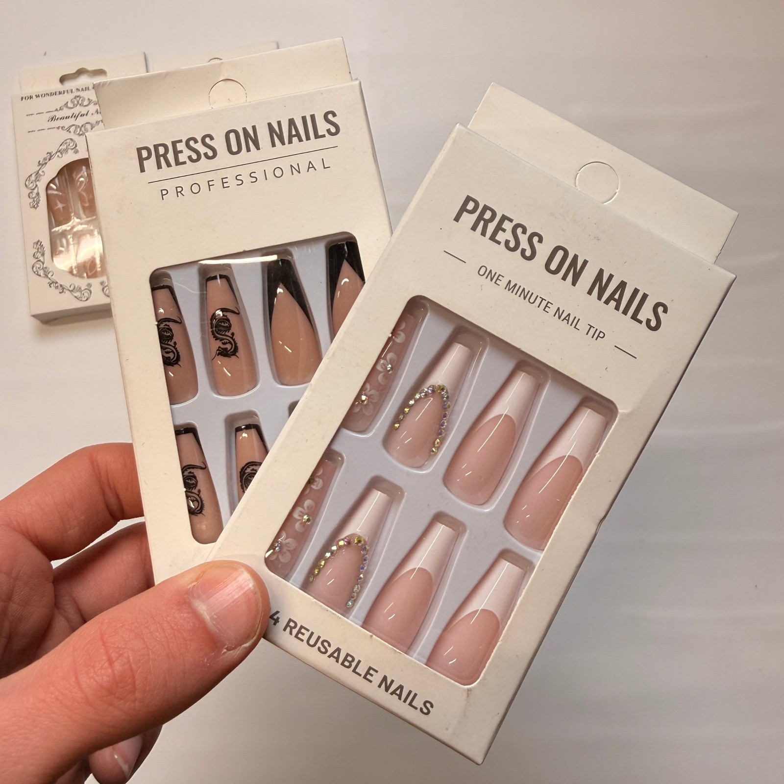 Lot of 10 Pack of 24 New False Press On Nails Assorted Designs and Colors №N32