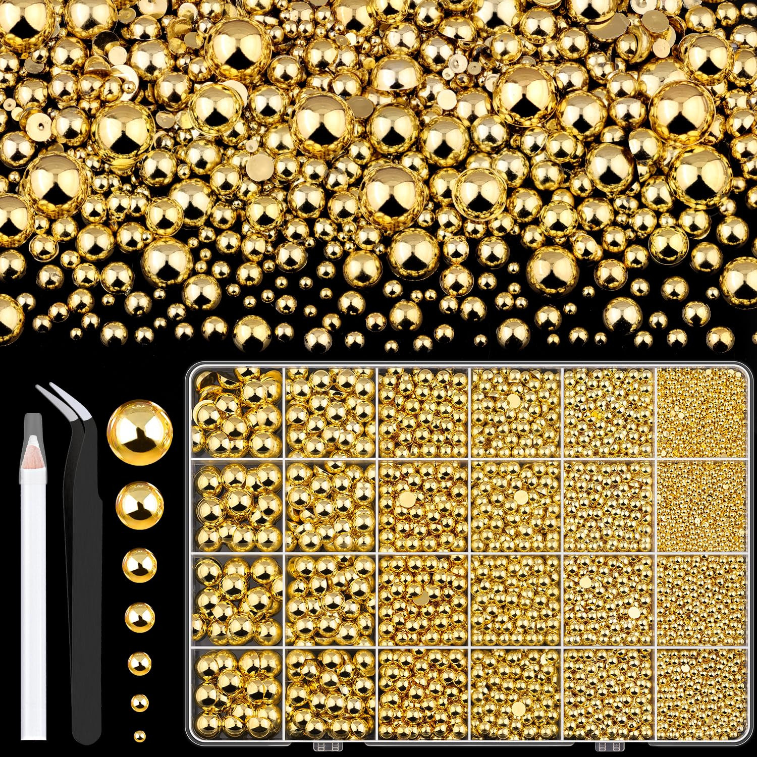 Resin Jelly Rhinestones for Crafting with B7000 Jewelry Glue, 2 Boxes Gold Flatb
