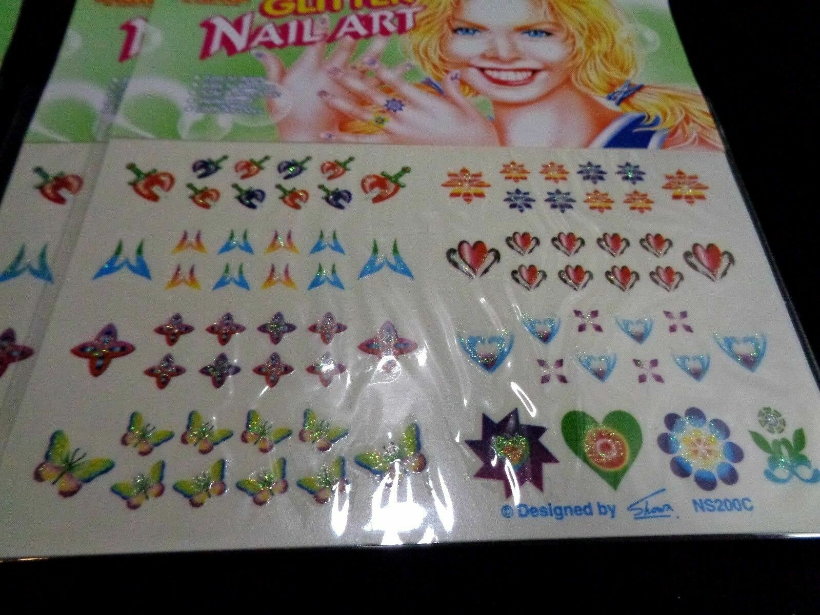 12 Sheets Lot Water Transfer Glitter Nail Art Stickers Manicure NEW USA Seller