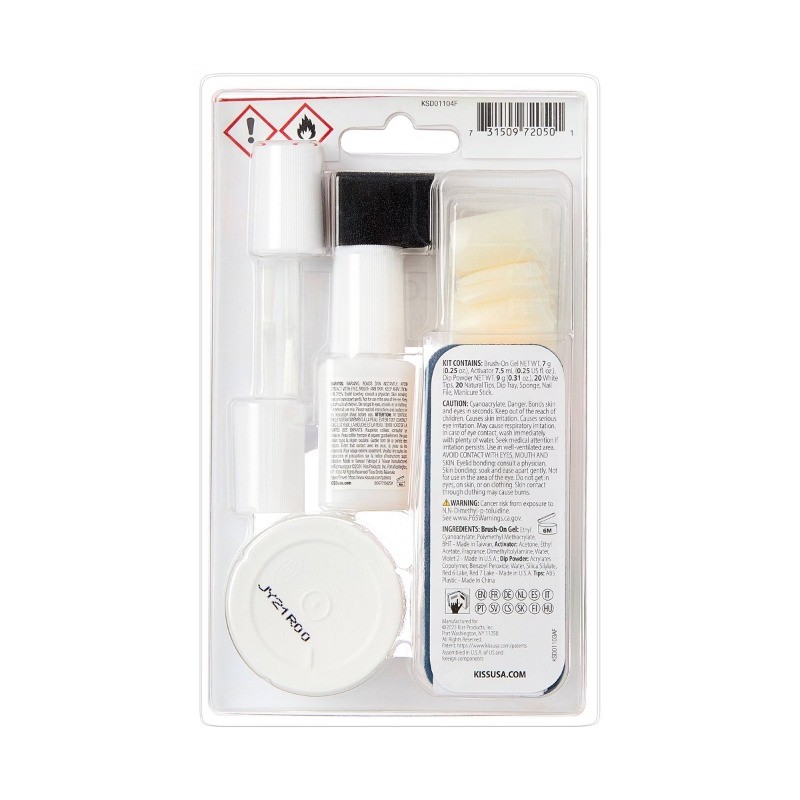 l Salon Dip Manicure Kit – Dipping Powder & 40 Fake Nails – 49ct