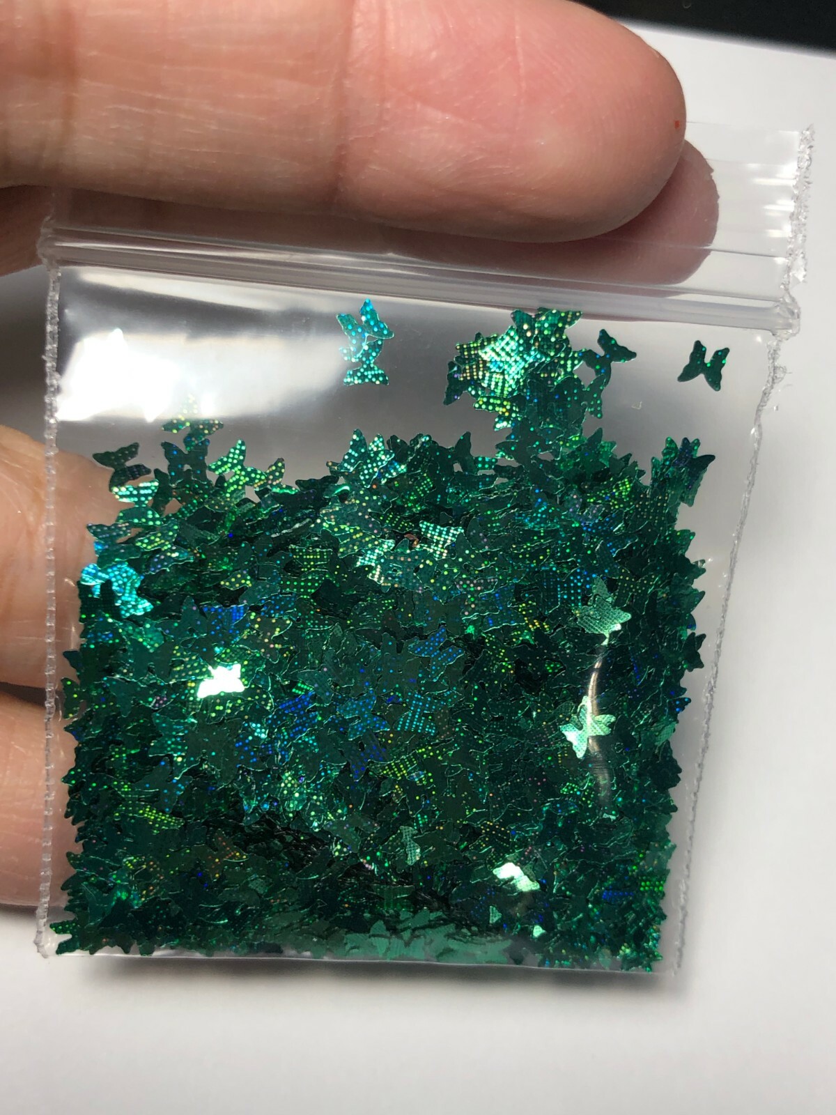 Solvent Resistant LASER BUTTERFLY shape Glitter U Choose Color Nail Art Face