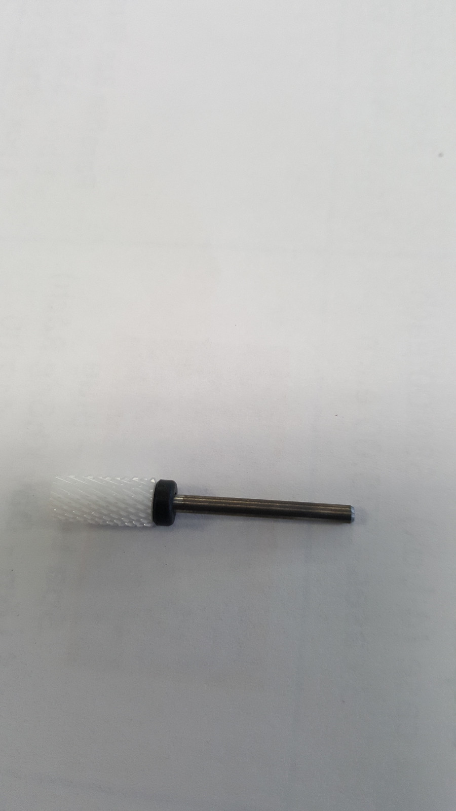 Ceramic Acrylic Bit WHITE Large Barrel UV Gel Nail Carbide Bit 3/32″ – XC