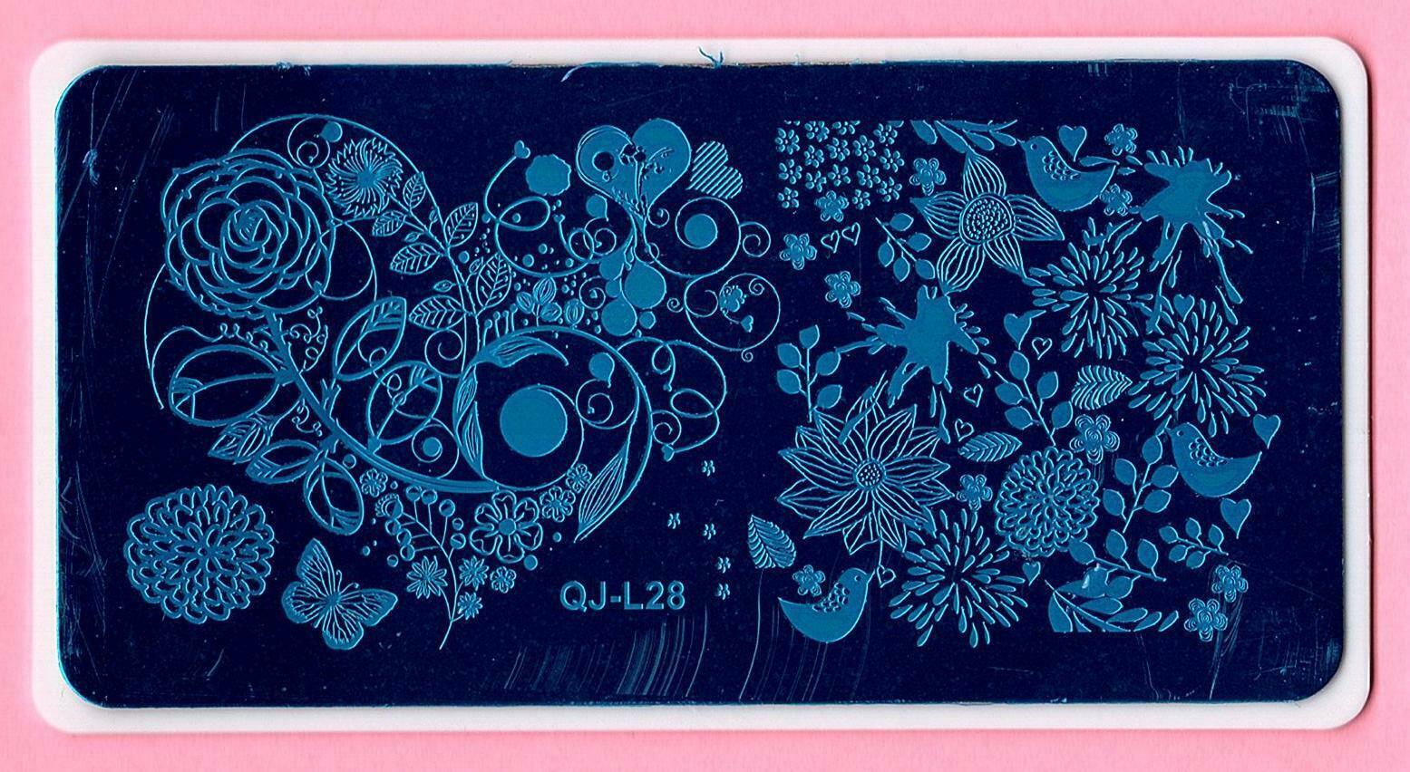 Valentine’s Day Nail Art DIY Stamping Metal Template Stencil Image Plate QJ