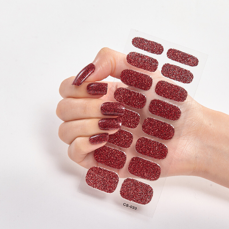 Nail Art Stickers Nail Stickers Scallion Powder Nail Stickers Nail Accessories