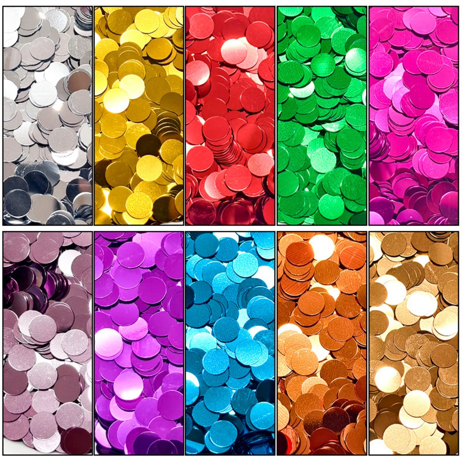 30/60gram Metallic Color Sequins Loose Flakes Round Dots 3-6mm Nail Art Tips
