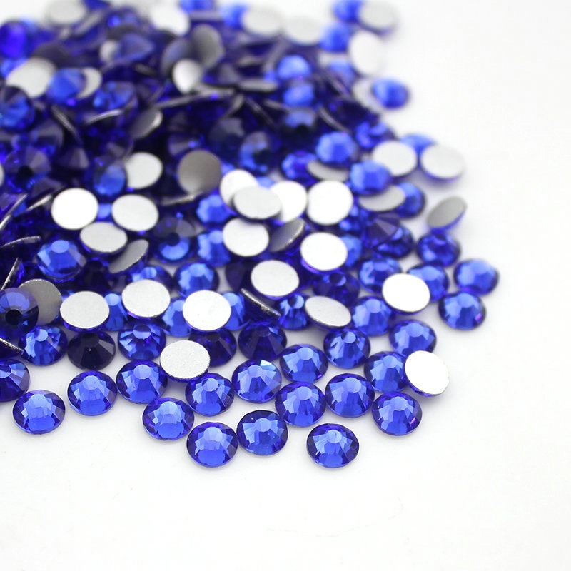 288 720 1440pcs Sapphire Nail Art Rhinestones Flatback 3D Tips DIY Decoration