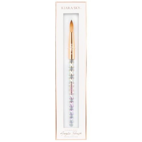 Kiara Sky Acrylic Nail Brush 100% Kolinsky #8 (Clear Handle)