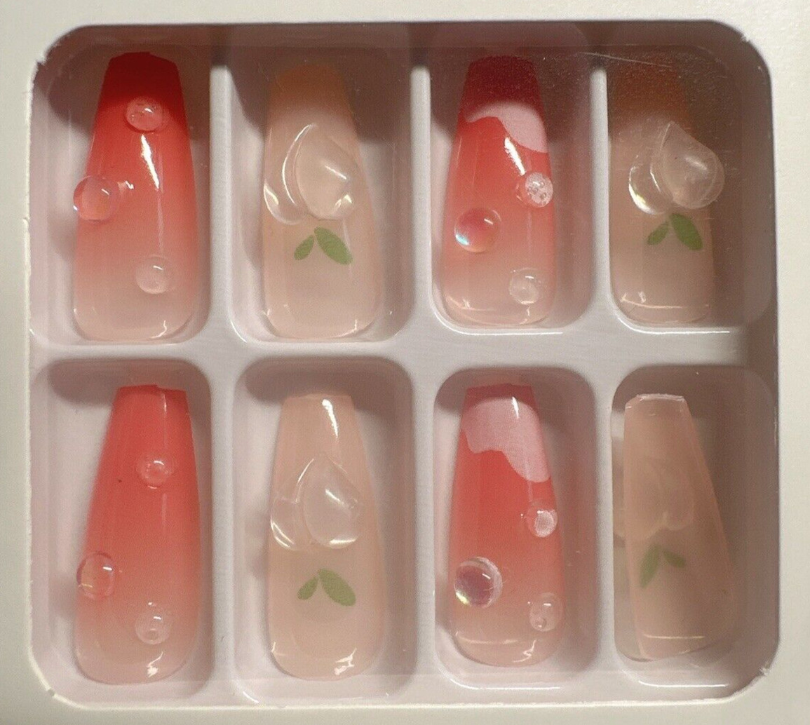 Press on Nails with stone. One Minute Nail tip 24pcs in box