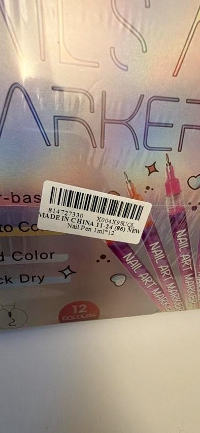 12 Colors Nail Art Pens Set 3D Nail Polish Acrylic Paint Pens Art Design
