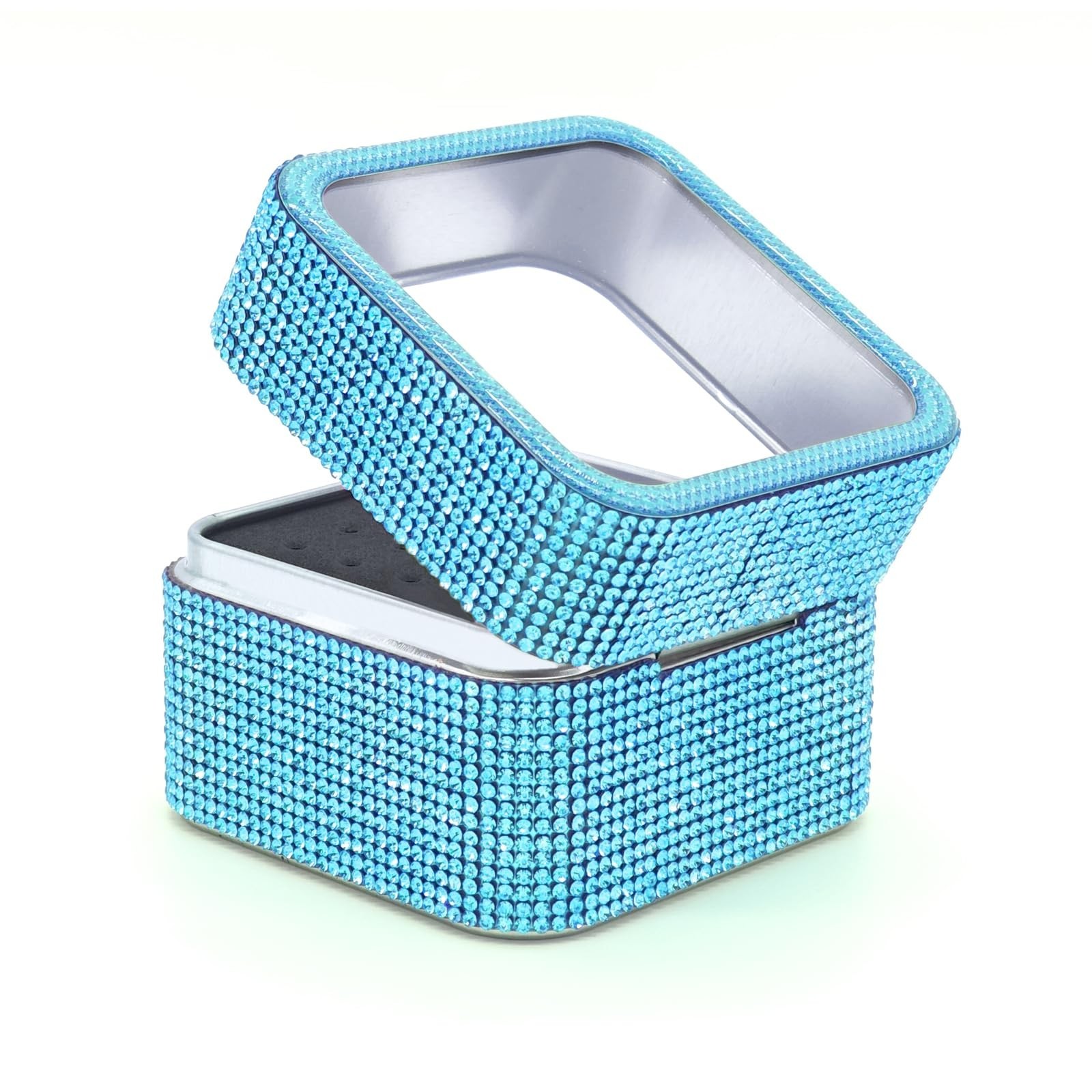 Nail Drill Bits Holder Case- 30 Holes Dustproof Rhinestone Nail Bits Box Efil…