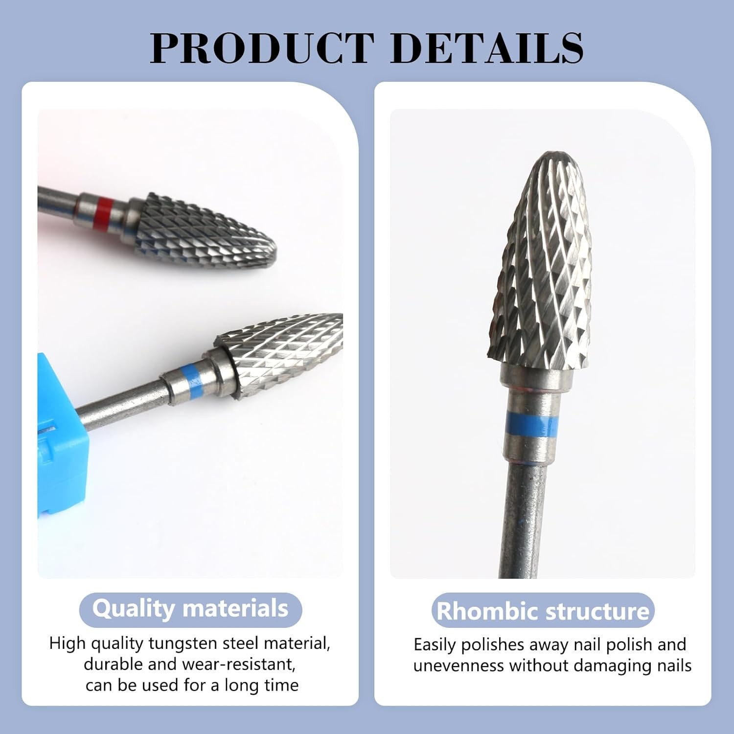 3/ 1 Profal Carbide Nail Drill Bits Sets, Tungsten Safety Drill Bits
