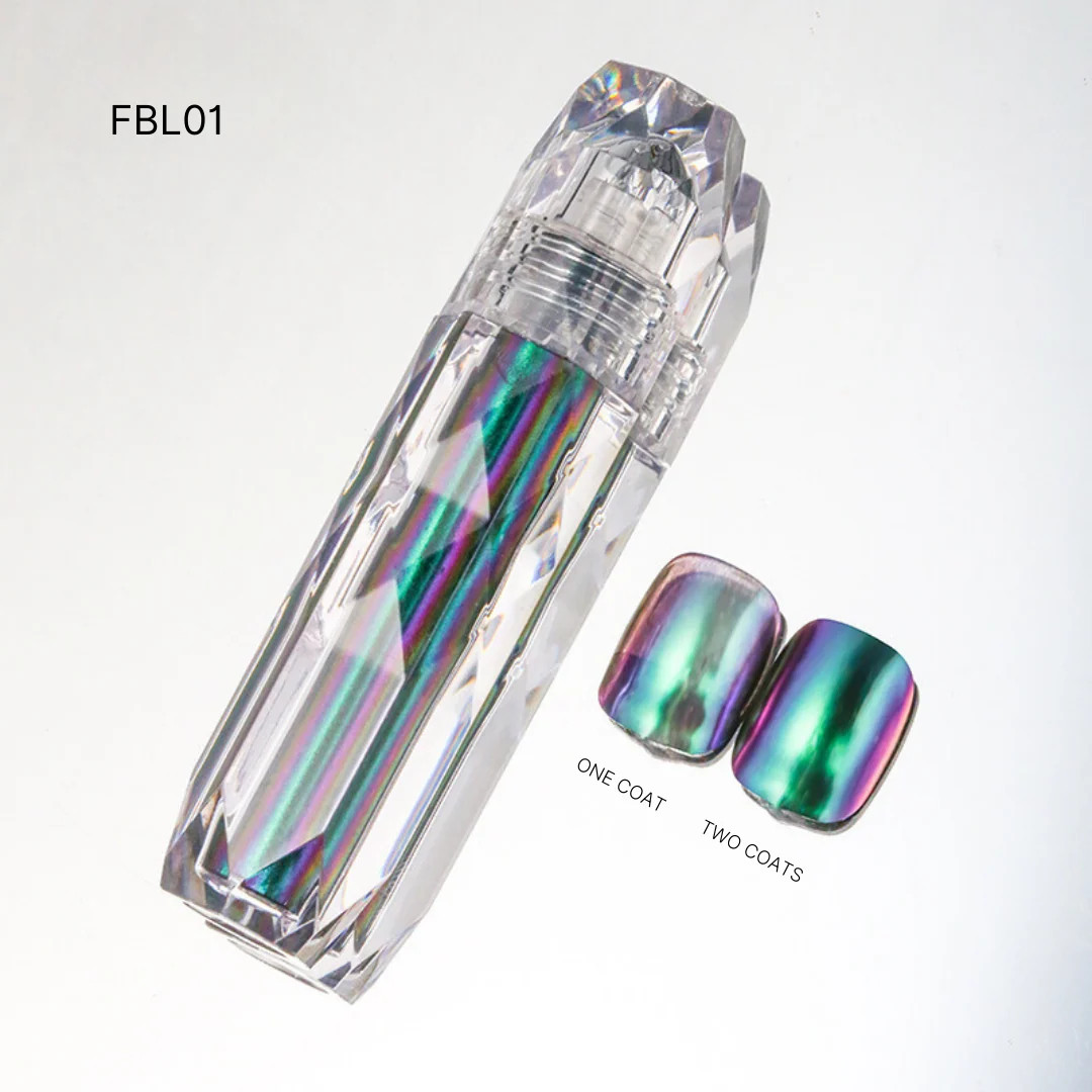 Liquid Chrome Overlay Mirror Effect Nail Chrome