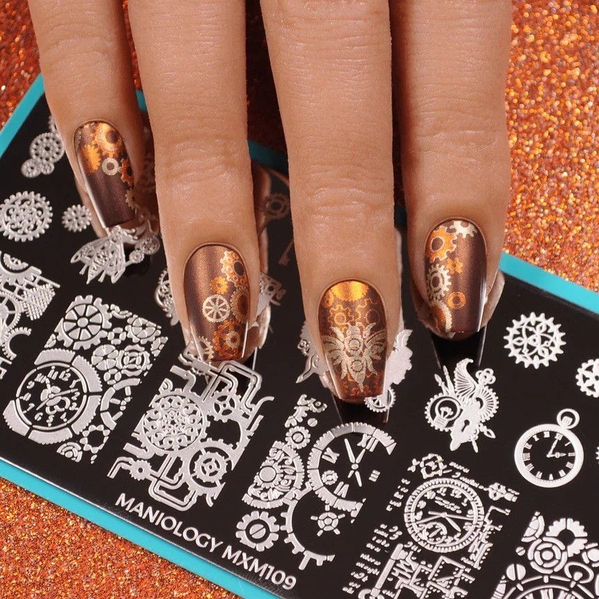 Steampunk: Gear & Grit (MXM109) – Nail Stamping Plate