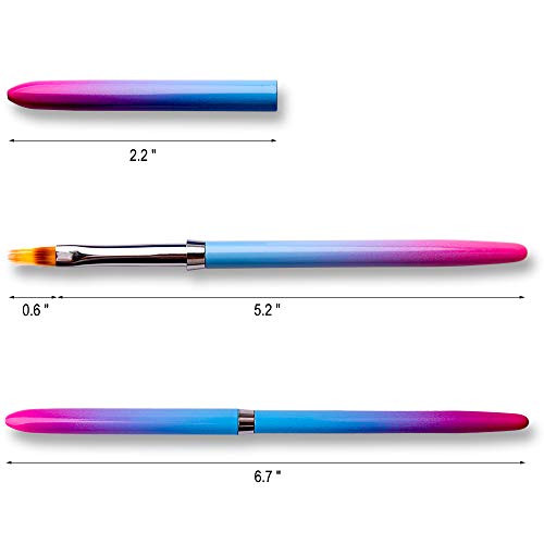 1Pc Acrylic Nail Ombre Brush Kolinsky Gradient Design Handle UV Gel Polish