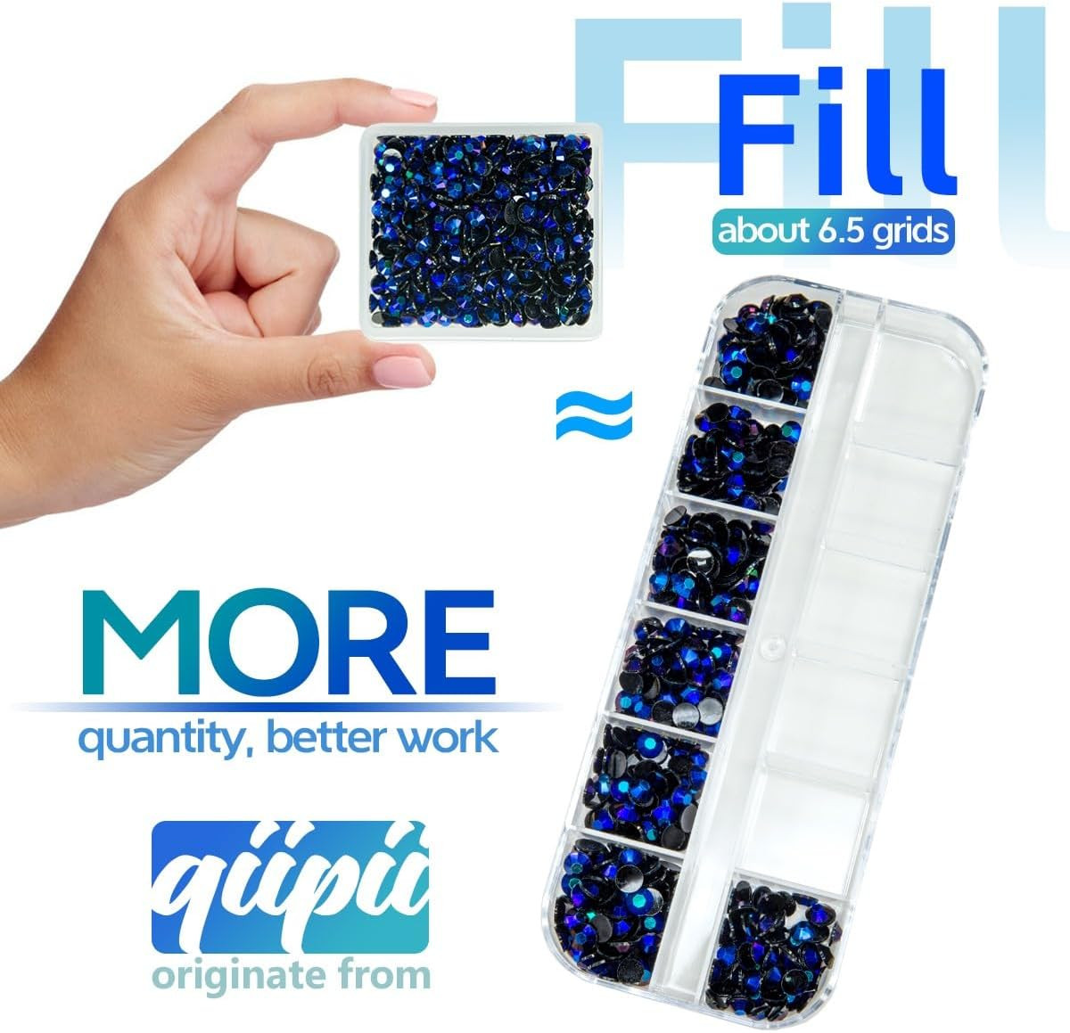 Sapphire Blue AB Resin Rhinestones W B7000 Jewelry Glue for Bedazzling Crafting