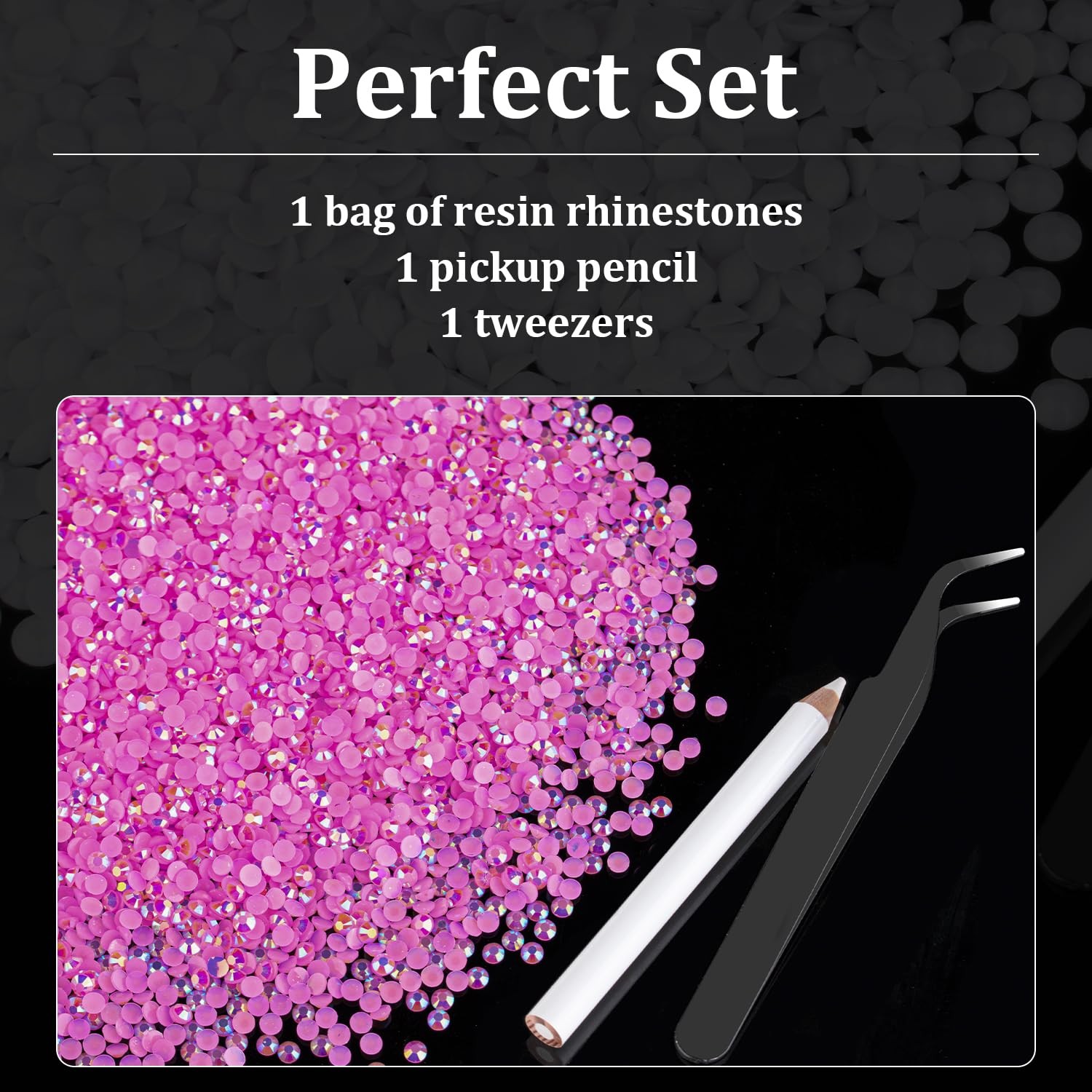 4000pcs 4mm Resin Rhinestones Bulk, Pink AB Flatback Round Jelly Rhinestones …
