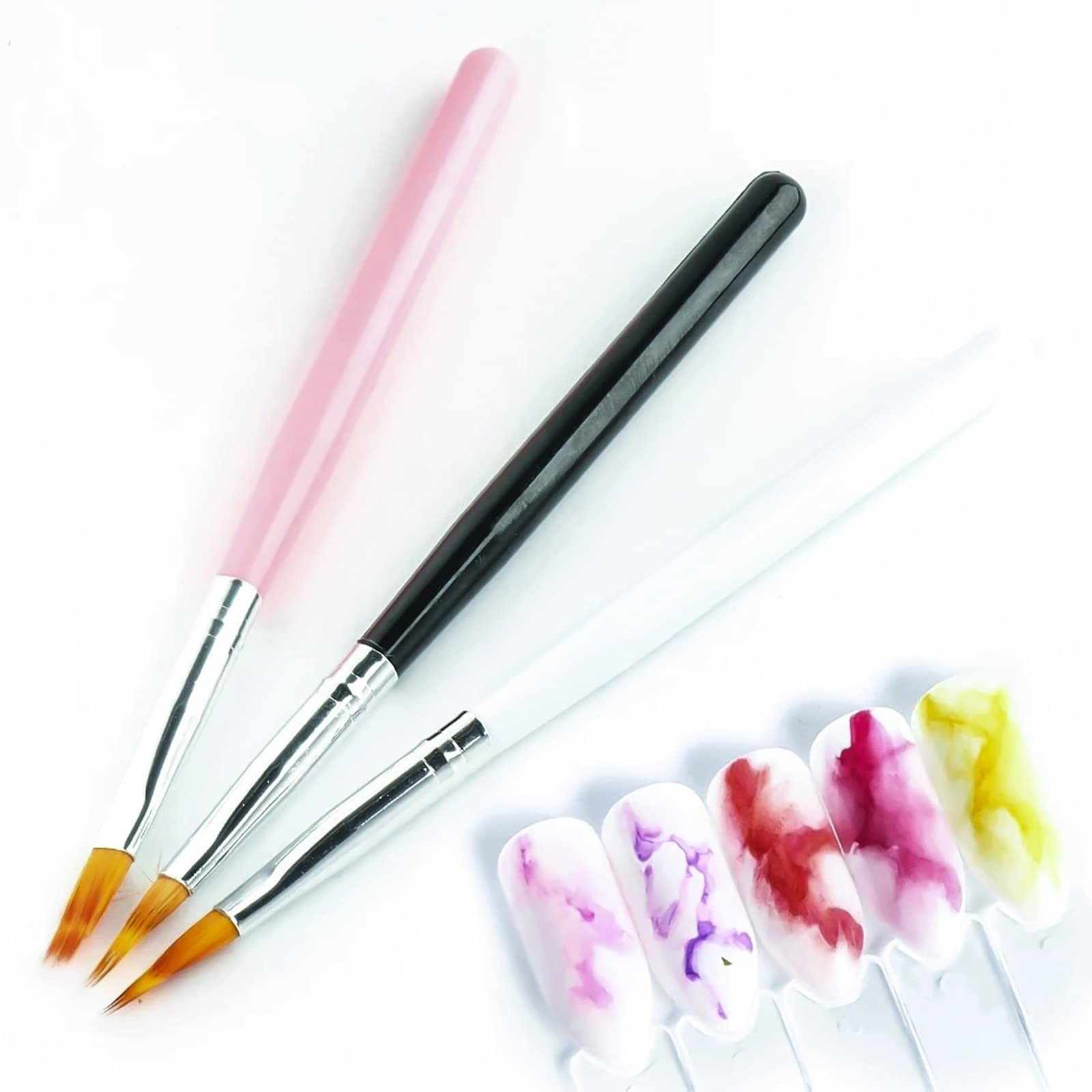 HYWWPFLAY 6pcs Ombre Nail Brush Nail Paint Pen for Lace Line Gradient Color O…