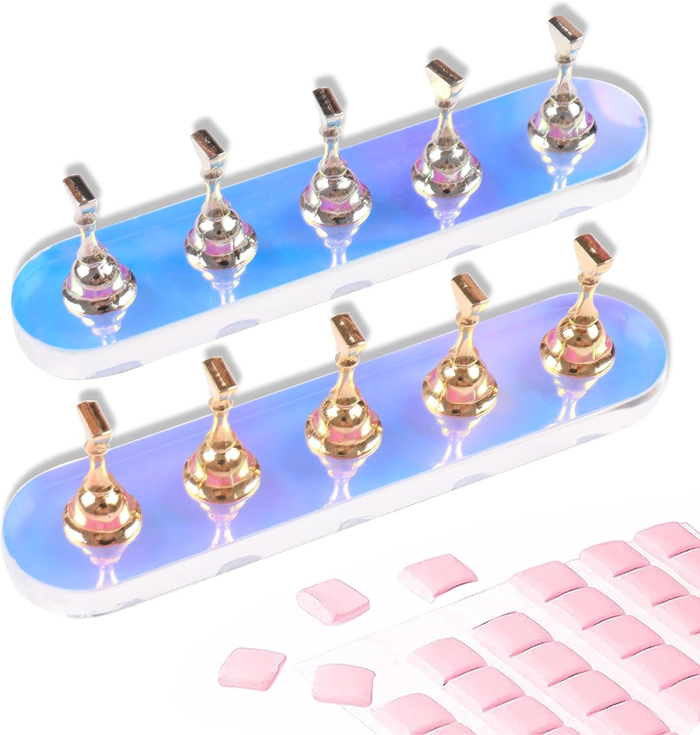 Nail Stands for Press Ons Fake Nail Holder for Painting Nails Art | 2 Sets, 96Pc