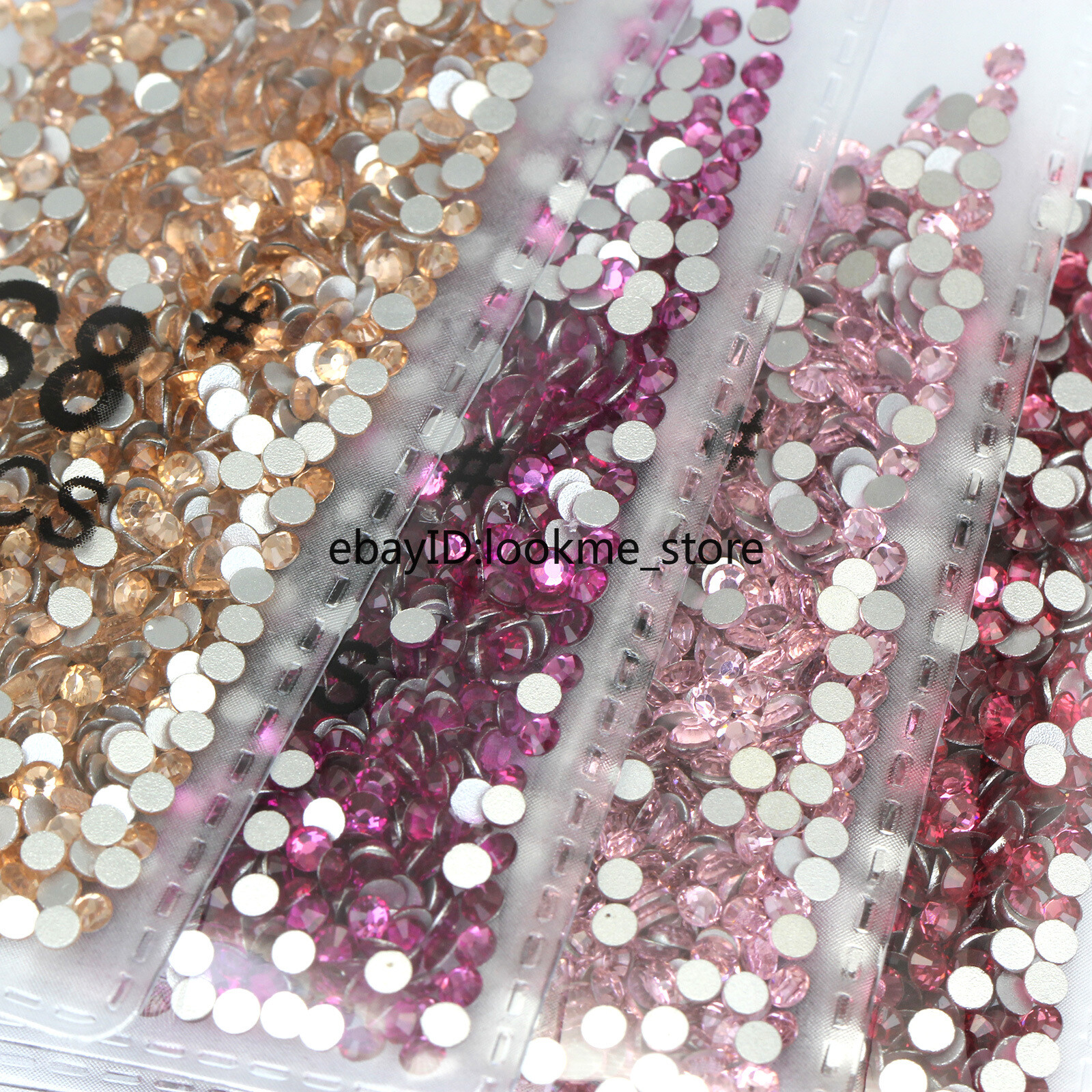 1440pc 2.5mm (ss8) Crystal Glass Rhinestones Flatback Gems Nail Art Crafts Decor