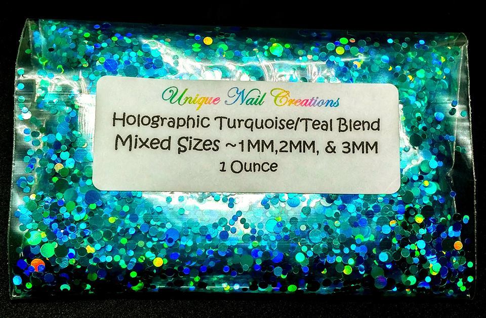 Bulk 1 OZ Holographic~DOT Shape Glitter~Multi-Sizes~U CHOOSE Color~ USA