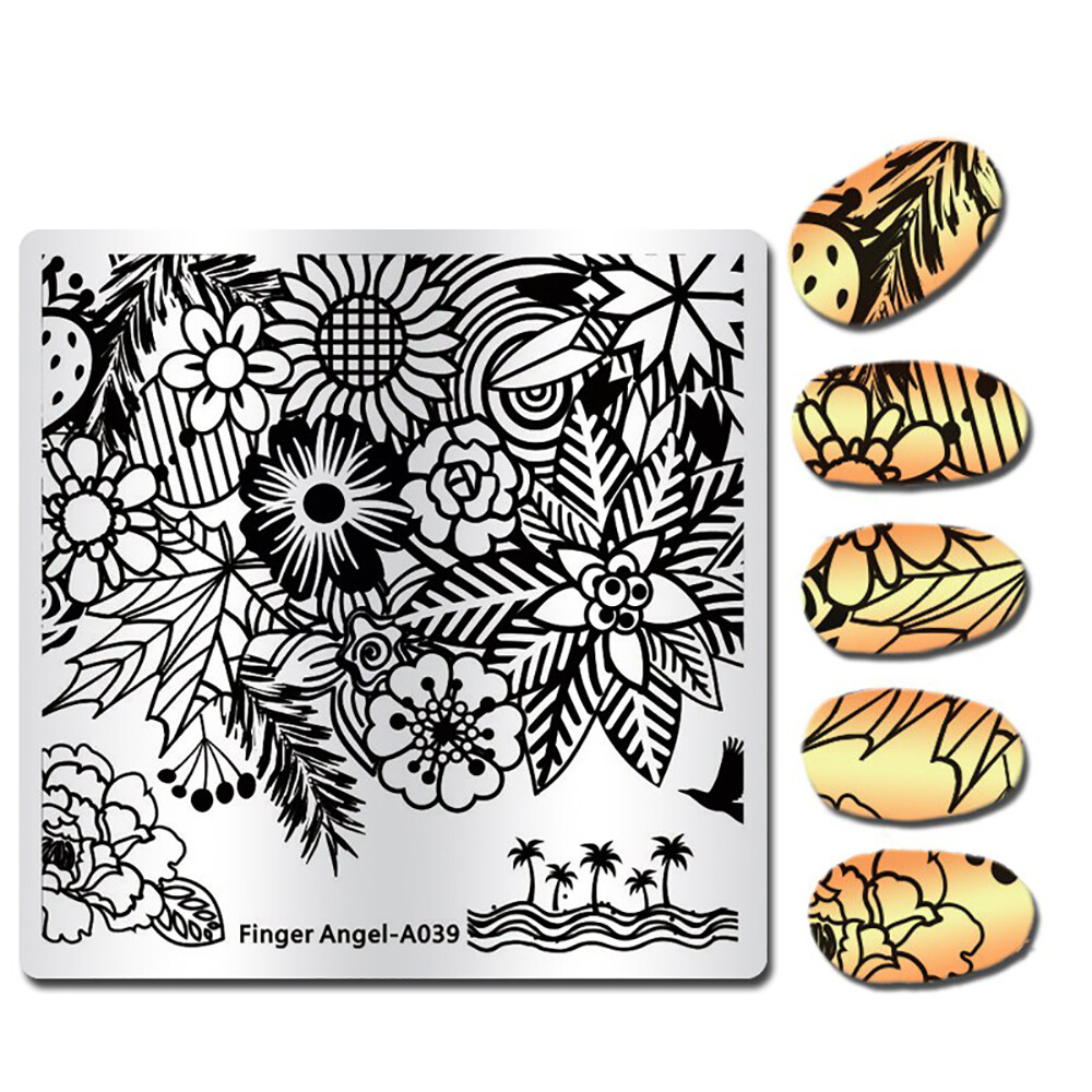Stamping Nail Art Plate Custom New Fashion Design Template Finger Angel