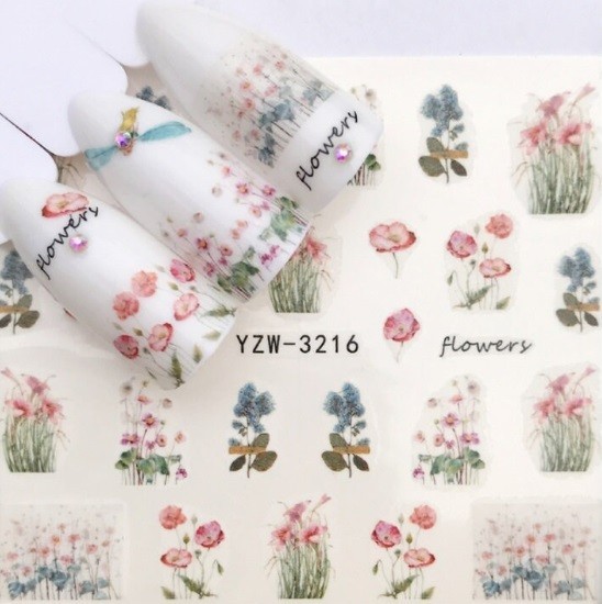 Flower, Floral Nail Art Water Decals DIY Nail Wraps.(Group 2)