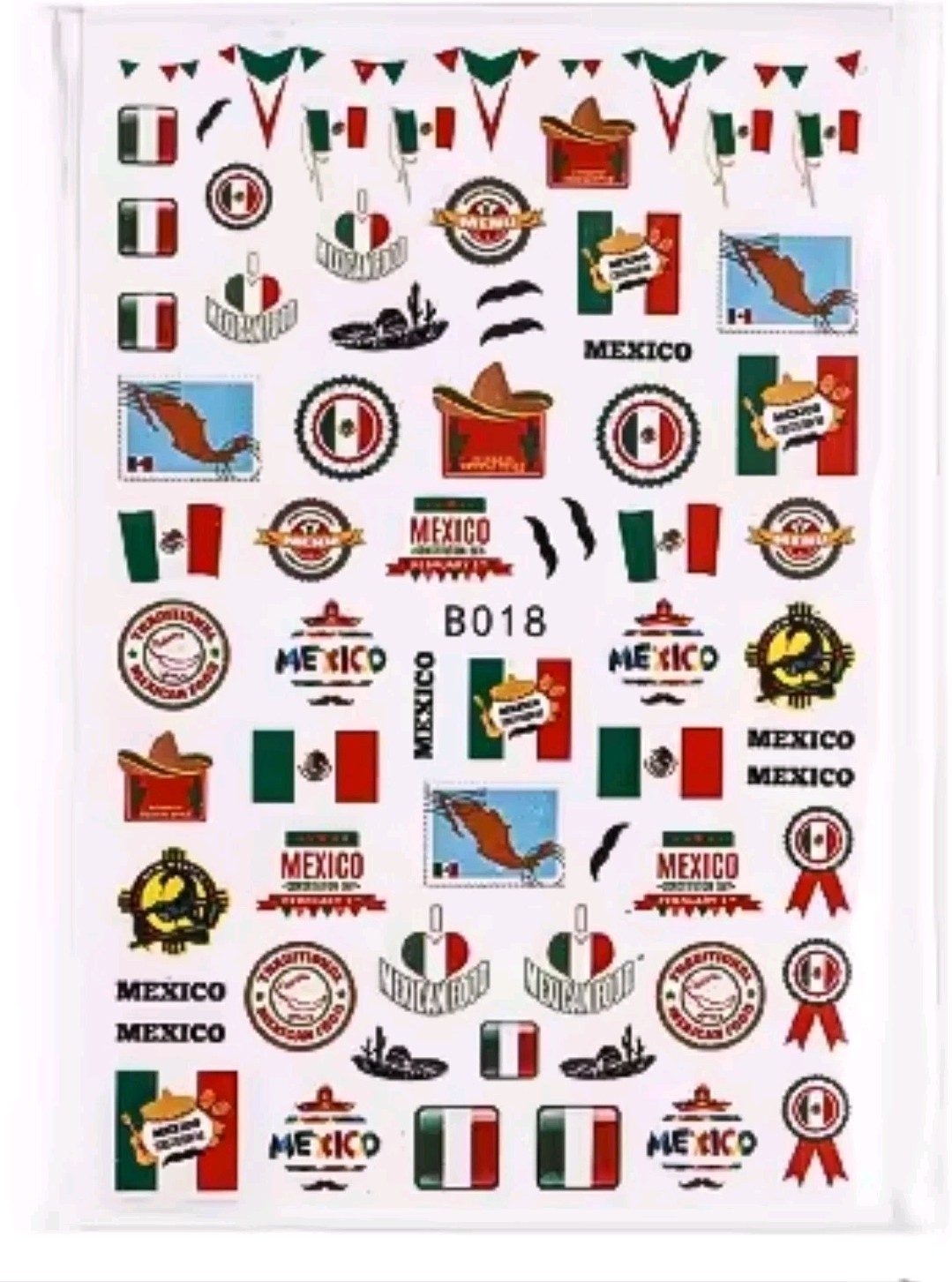 Viva Mexico Nail Art Sticker (1 Pc)