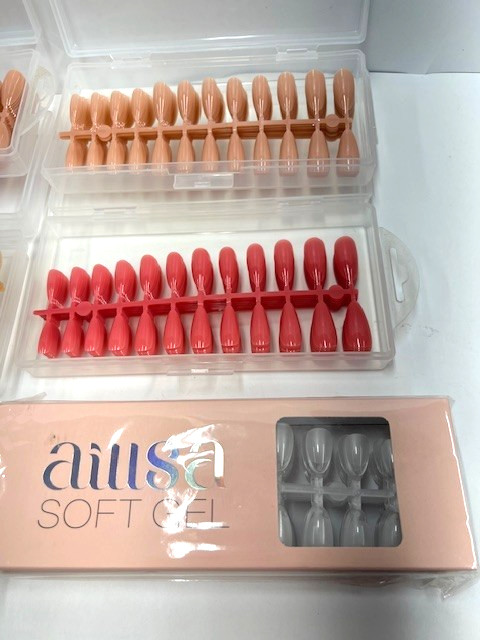 LOT of 6 PACKS False Acrylic Nail Tips – 10 Sheets Per pack (24 Nails Per Sheet)
