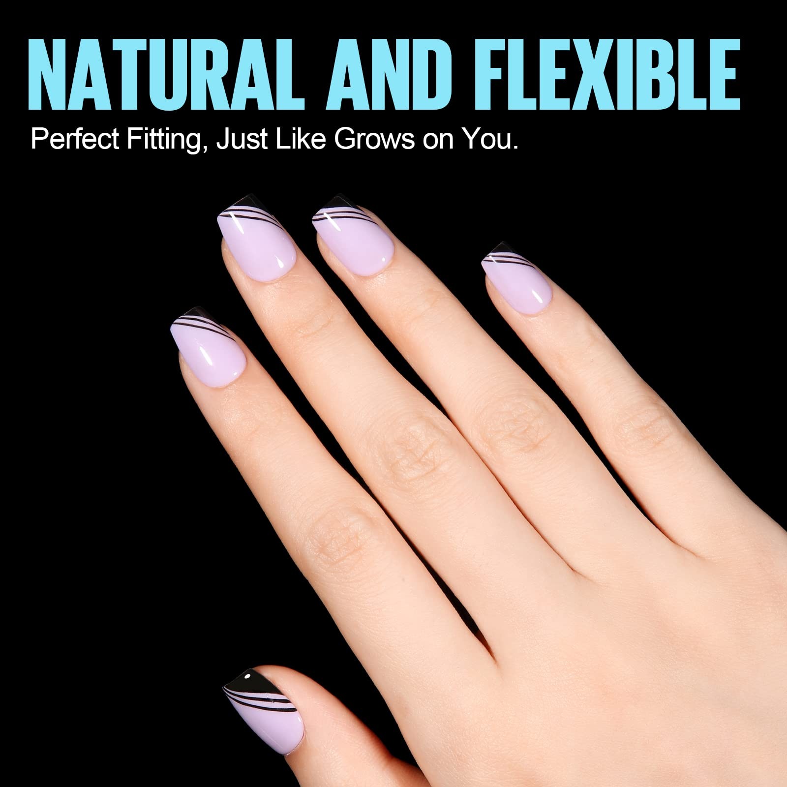 Extra Short Coffin Nail Tips Preshaped Clear Press on Nails 450Pcs