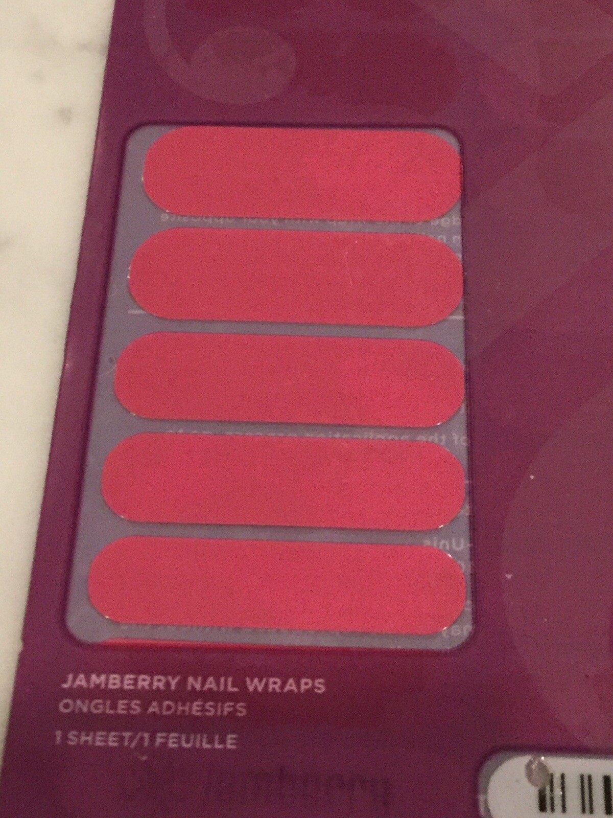 JAMBERRY Nail Wraps. FULL Sheet. “Bubble Gum”. #A215. RETIRED. NEW.