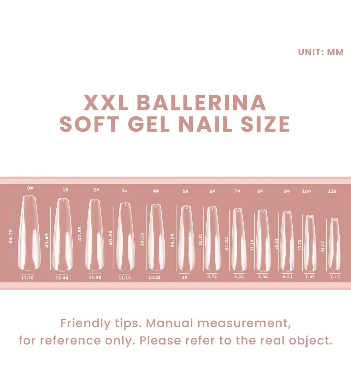 Soft Gel Nail Tips XXL Ballerina Nails 504 Pieces Extra Long Full Cover Clear