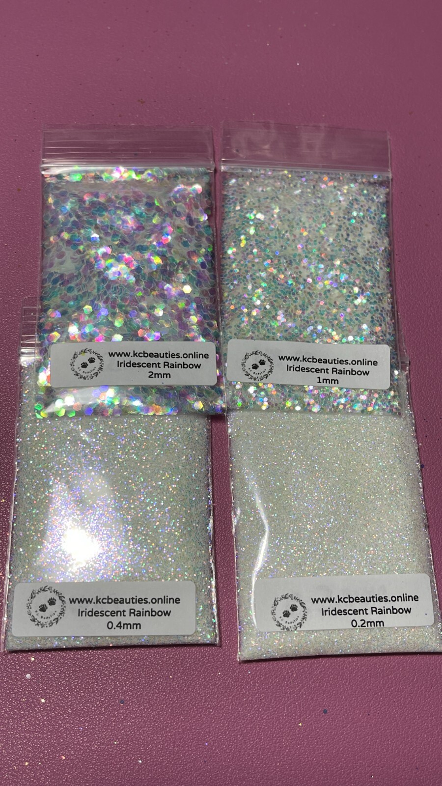 Iridescent White Rainbow 0.2MM Fine Glitter nail acrylic gel craft US Seller 5g