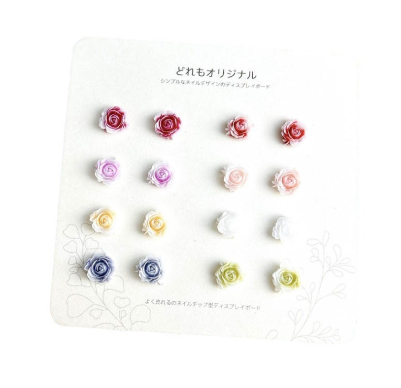 Red Pink Nail Art Jewelry Charms Mixing Collection Rose Flower Decor 20Pcs NH25