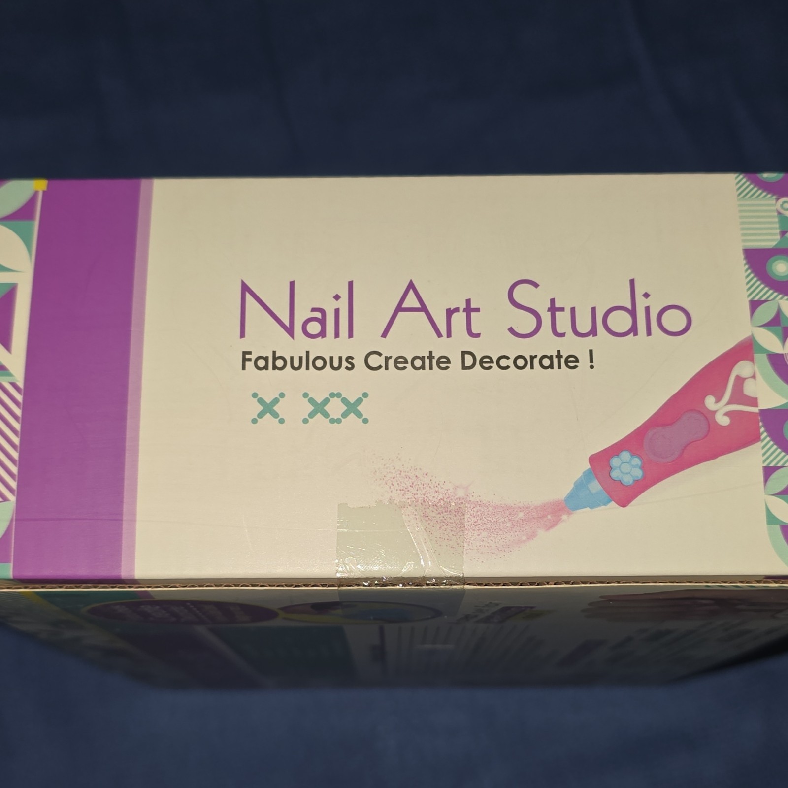 Nail Art Studio Glitter Nail Art Kit w/ Electric Nail Dryer, Multicolor