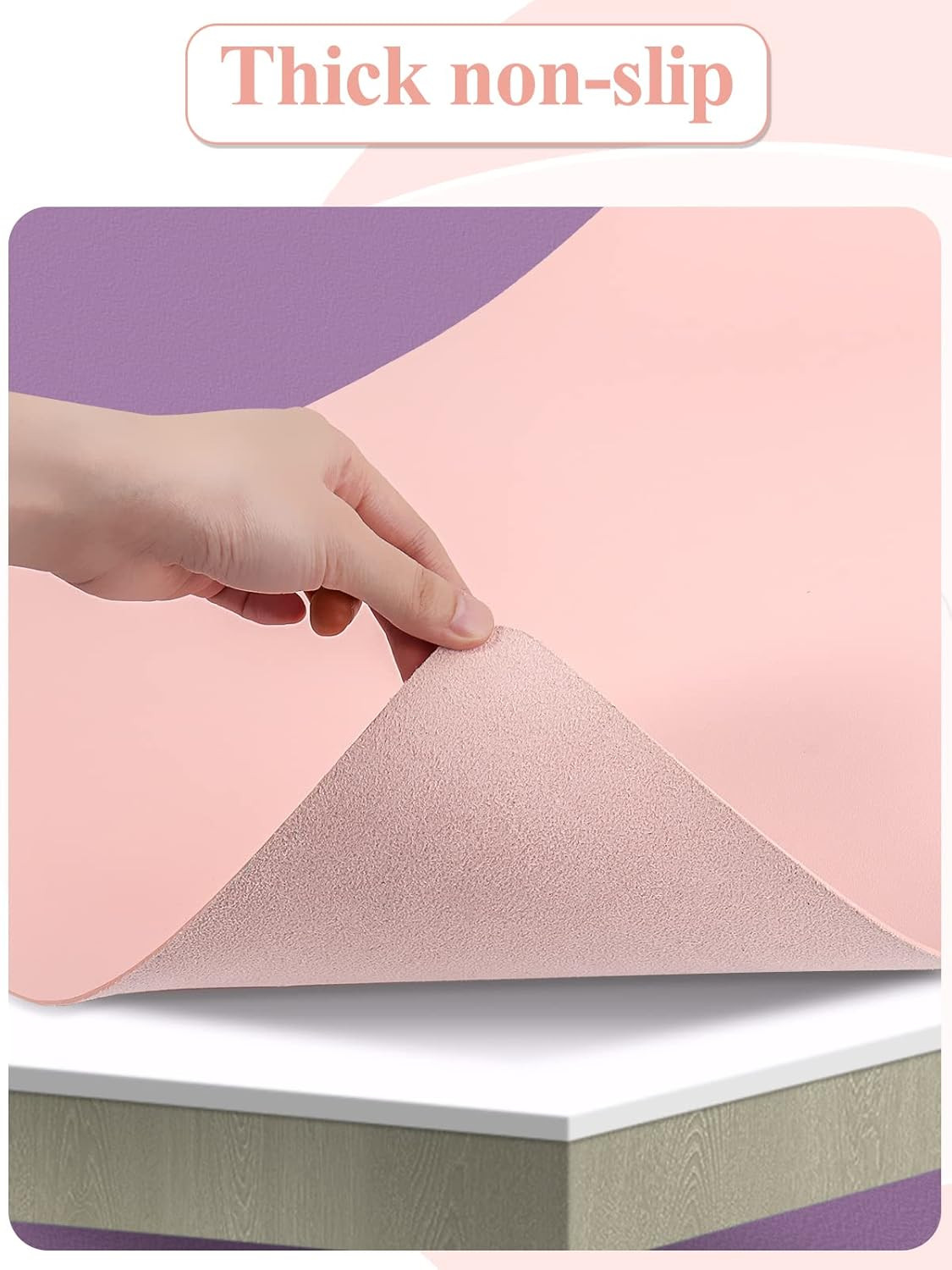 (MAT ONLY) Pink Nail Art Table Mat, Foldable Nail Art Hand Rest Pad for Nail Arm