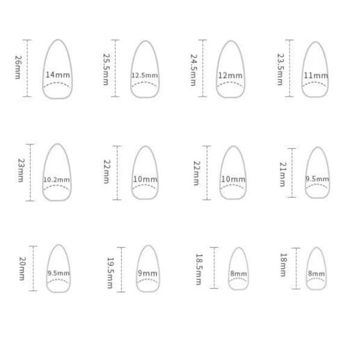 Black French Tip Press on nails Nude Fake Nails Medium Almond False Nails mh05